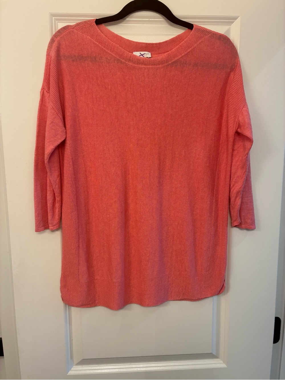 J. Jill Coral-Red Lightweight Boatneck Tunic